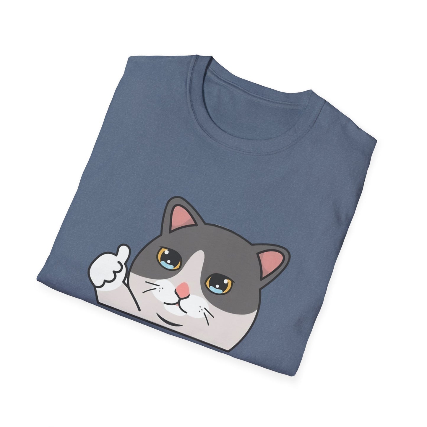 Cute Cat 'Bad Day' Unisex Softstyle T-Shirt - Perfect for Cat Lovers!