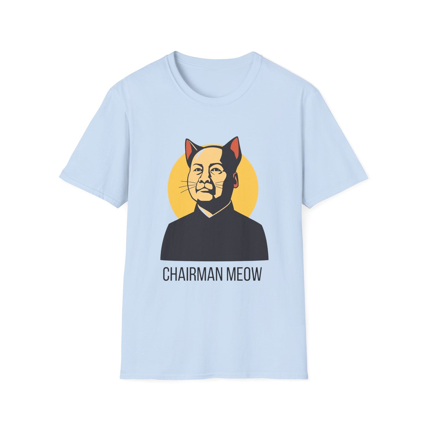 Chairman Meow Unisex Softstyle T-Shirt - Fun Cat Humor Tee for Cat Lovers