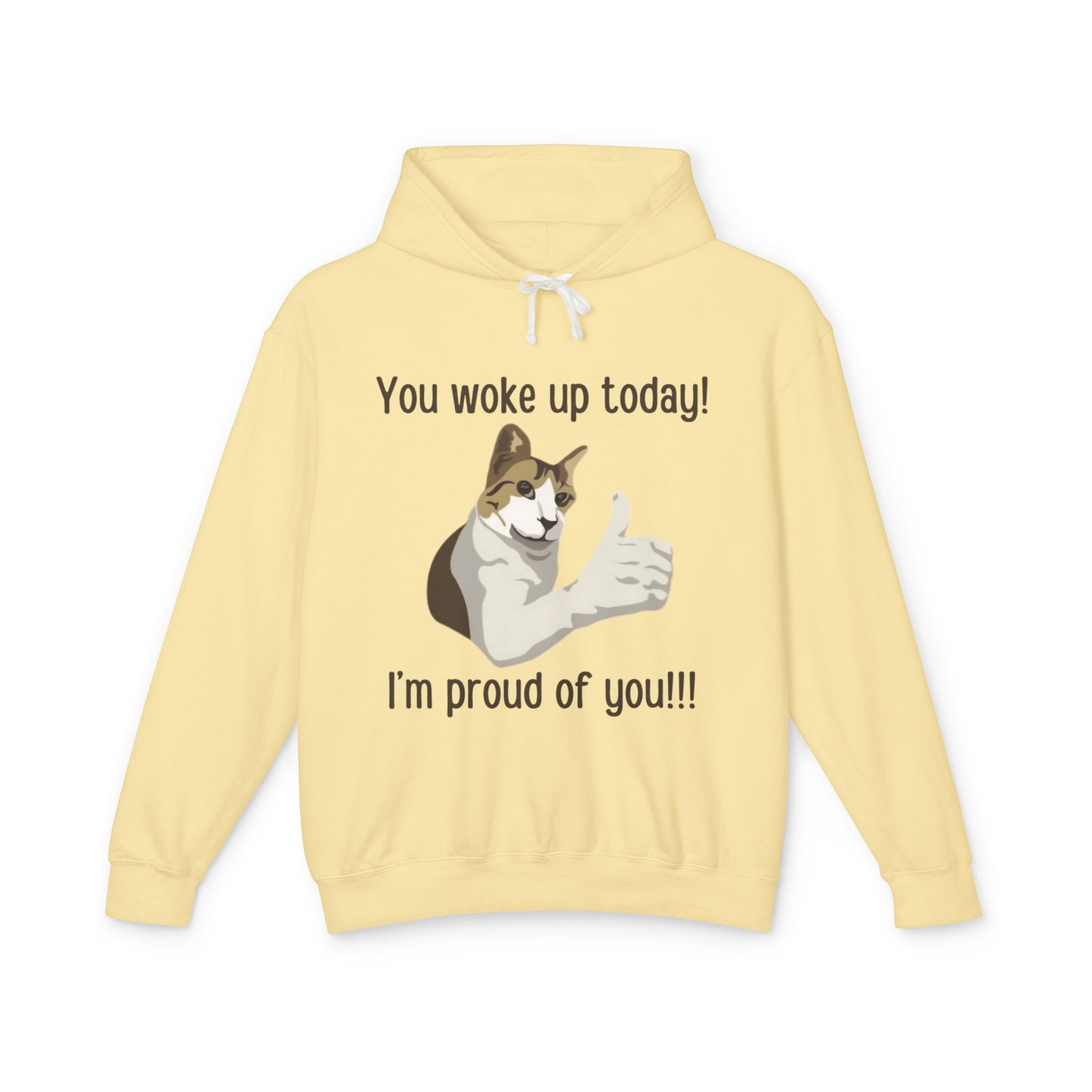 Proud of you Kitty Unisex Lightweight Hooded Sweatshirt