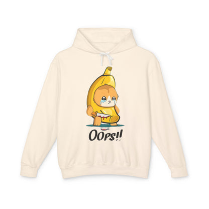 Funny Banana Oops!! Unisex Lightweight Hooded Sweatshirt