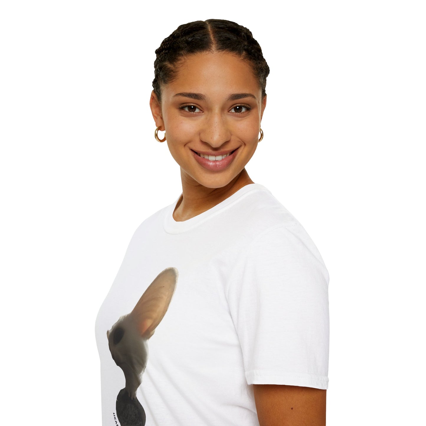 Heard you were 🏳️‍🌈- Cute Feline Graphic Unisex Softstyle T-Shirt – Perfect for Cat Lovers