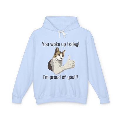 Proud of you Kitty Unisex Lightweight Hooded Sweatshirt