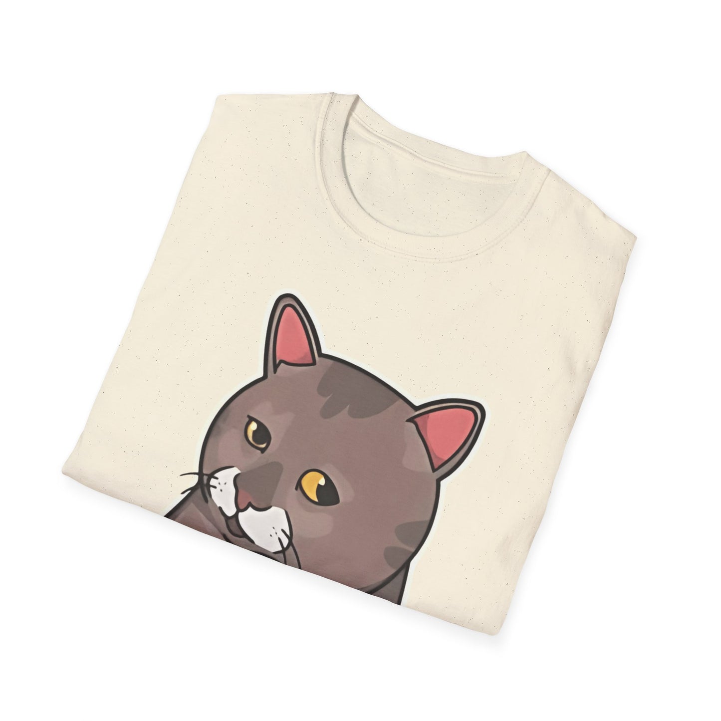 "Me When They Start Small Talk" | Funny Cat Graphic T-Shirt  | Unisex Softstyle Tee