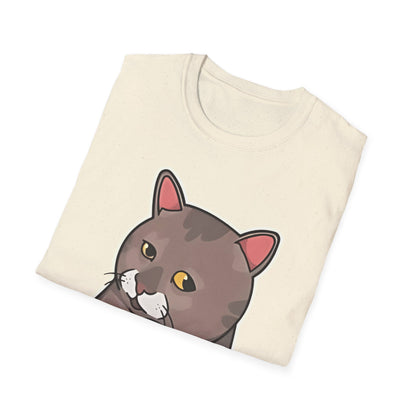 "Me When They Start Small Talk" | Funny Cat Graphic T-Shirt  | Unisex Softstyle Tee