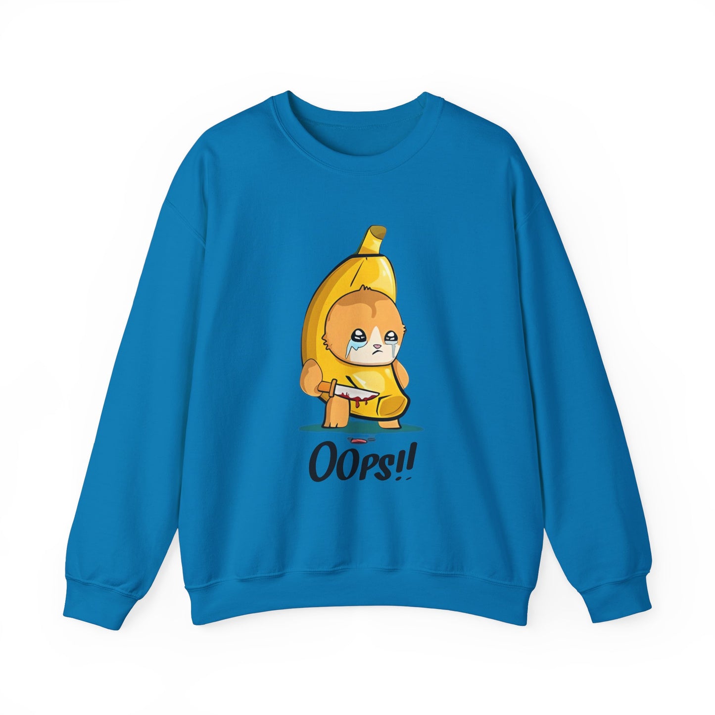 Oops!! Banana Kitty Sweatshirt - Unisex Heavy Blend™ Crewneck