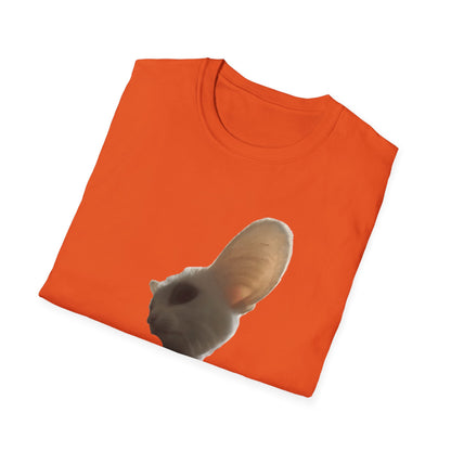 Heard you were 🏳️‍🌈- Cute Feline Graphic Unisex Softstyle T-Shirt – Perfect for Cat Lovers