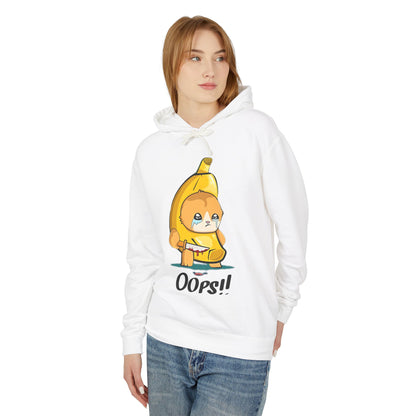 Funny Banana Oops!! Unisex Lightweight Hooded Sweatshirt