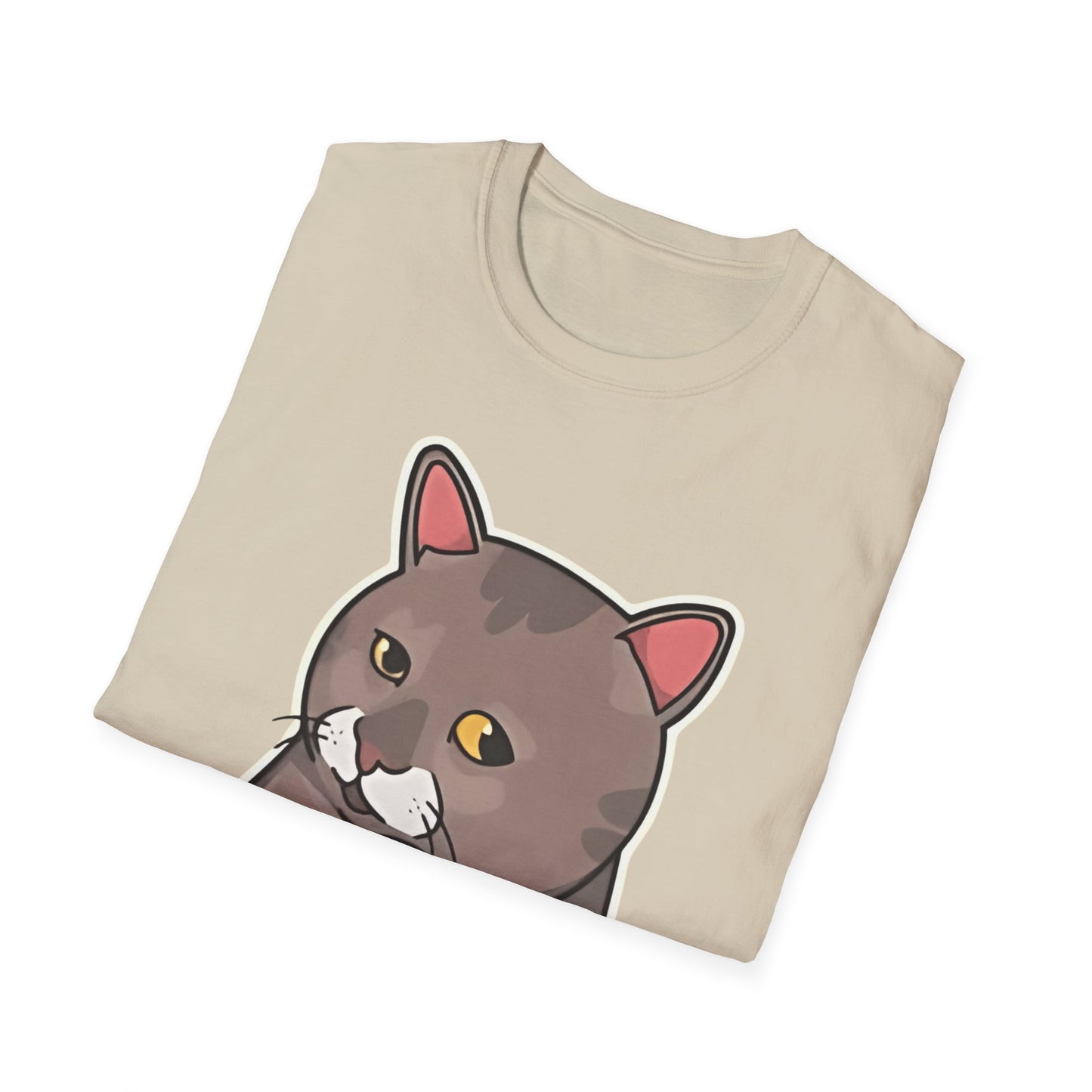 "Me When They Start Small Talk" | Funny Cat Graphic T-Shirt  | Unisex Softstyle Tee