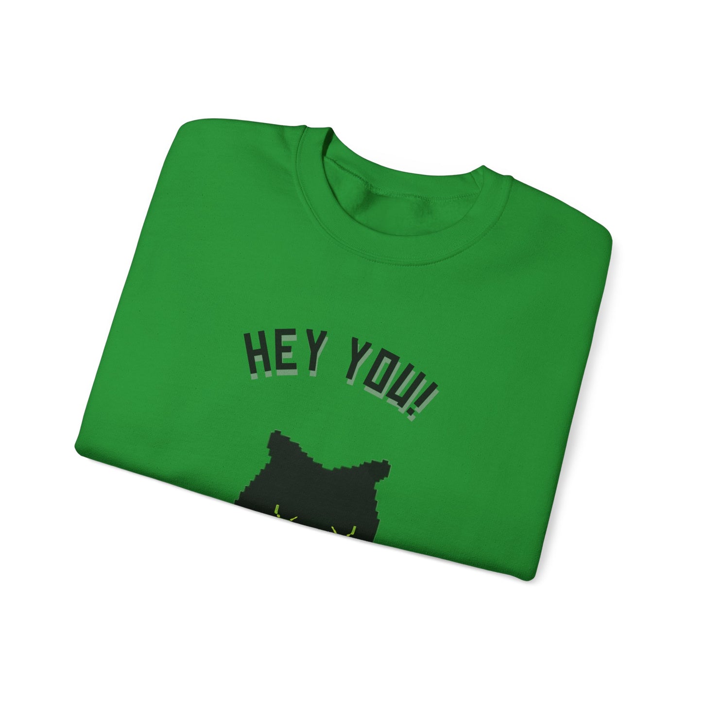 Funny Cat Crewneck Sweatshirt - 'Hey You! I Know What You Did'