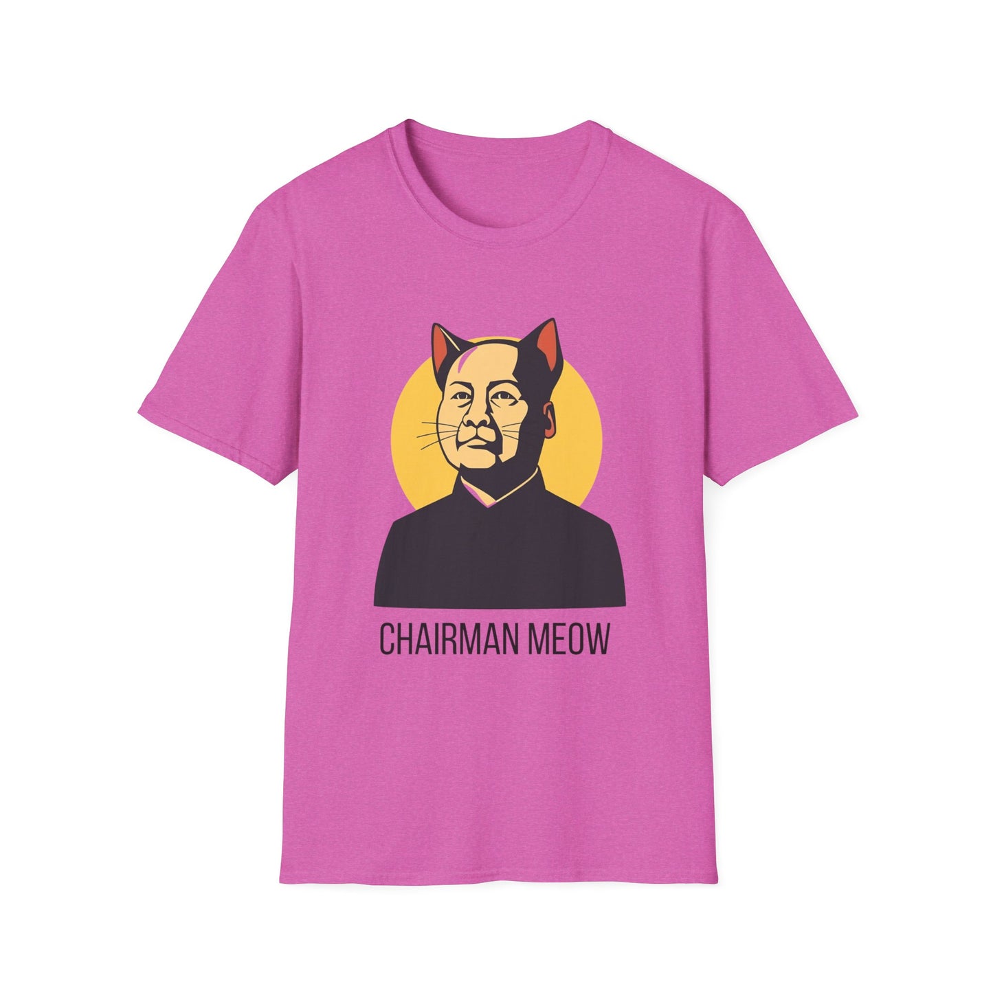 Chairman Meow Unisex Softstyle T-Shirt - Fun Cat Humor Tee for Cat Lovers