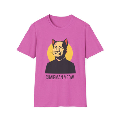 Chairman Meow Unisex Softstyle T-Shirt - Fun Cat Humor Tee for Cat Lovers