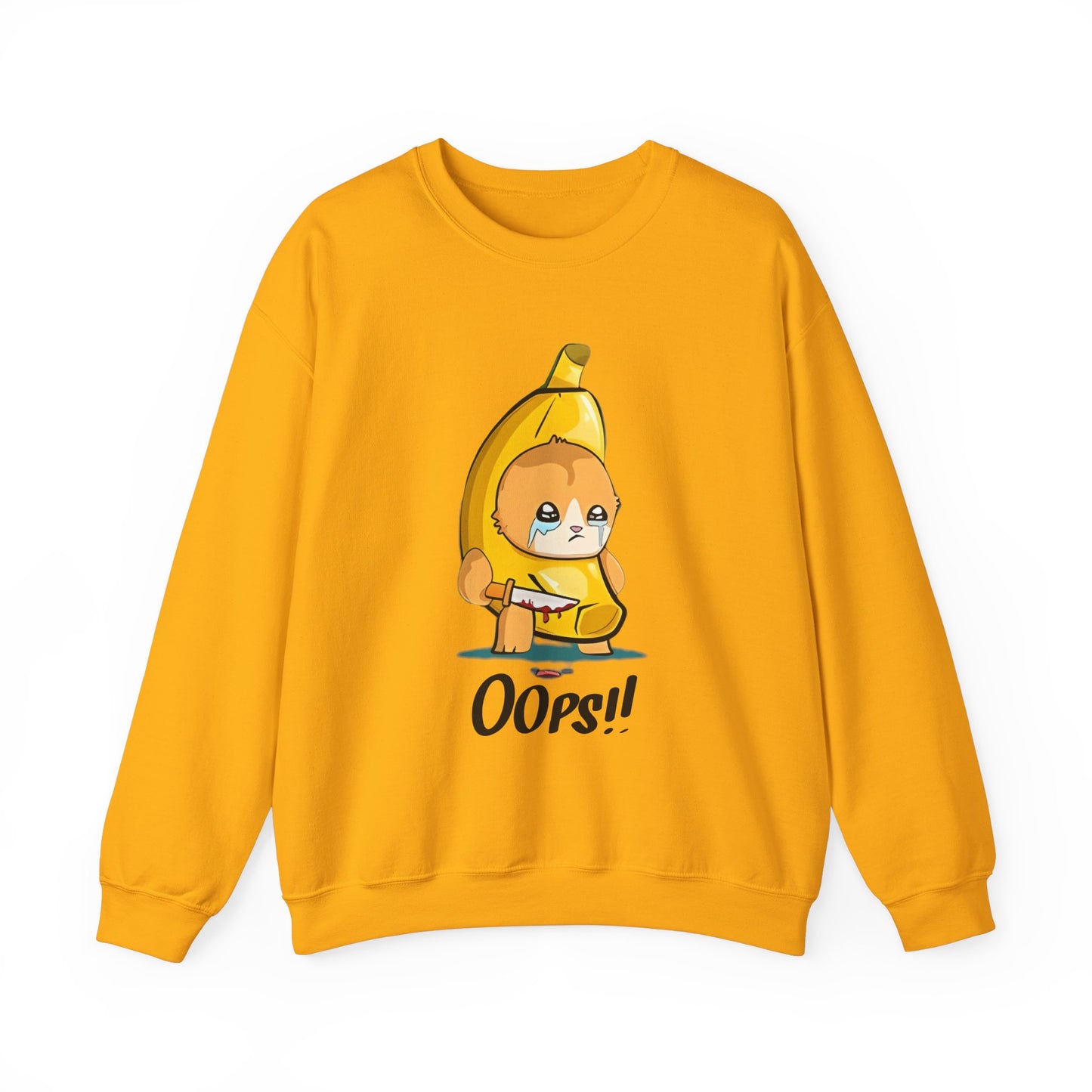 Oops!! Banana Kitty Sweatshirt - Unisex Heavy Blend™ Crewneck