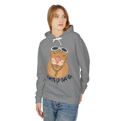 Cool Cat Unisex Lightweight Hooded Sweatshirt - Stylish & Fun Design