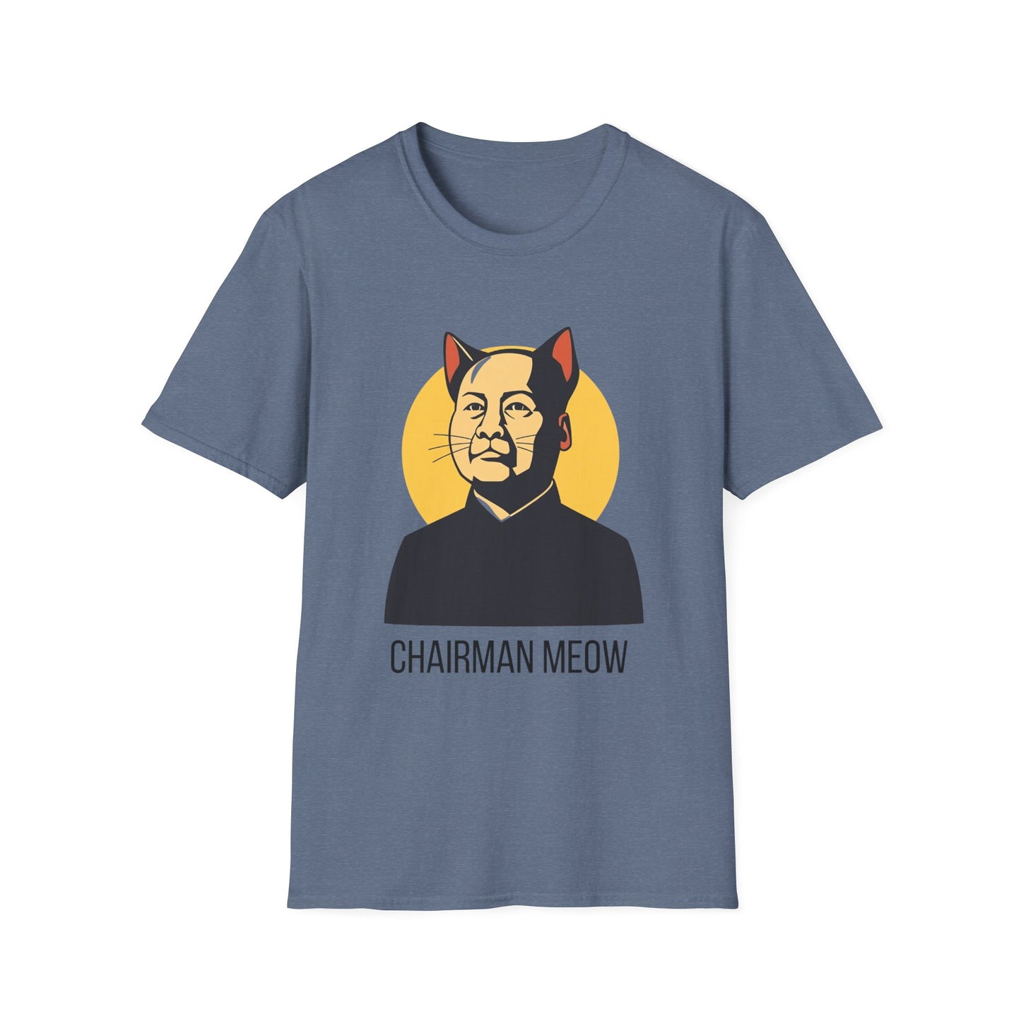 Chairman Meow Unisex Softstyle T-Shirt - Fun Cat Humor Tee for Cat Lovers