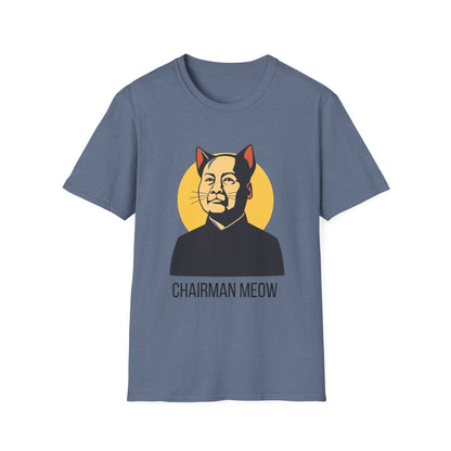 Chairman Meow Unisex Softstyle T-Shirt - Fun Cat Humor Tee for Cat Lovers