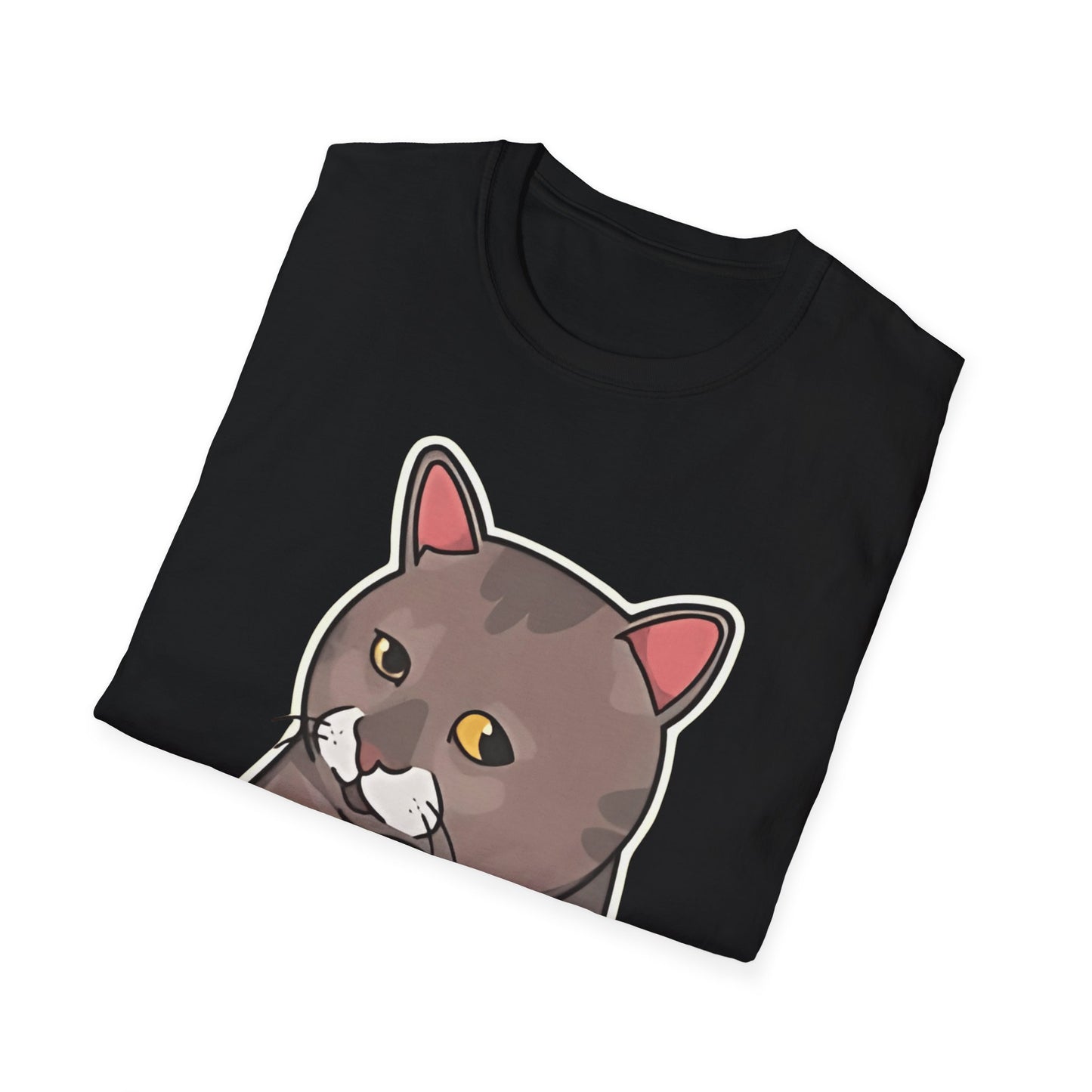 "Me When They Start Small Talk" | Funny Cat Graphic T-Shirt  | Unisex Softstyle Tee