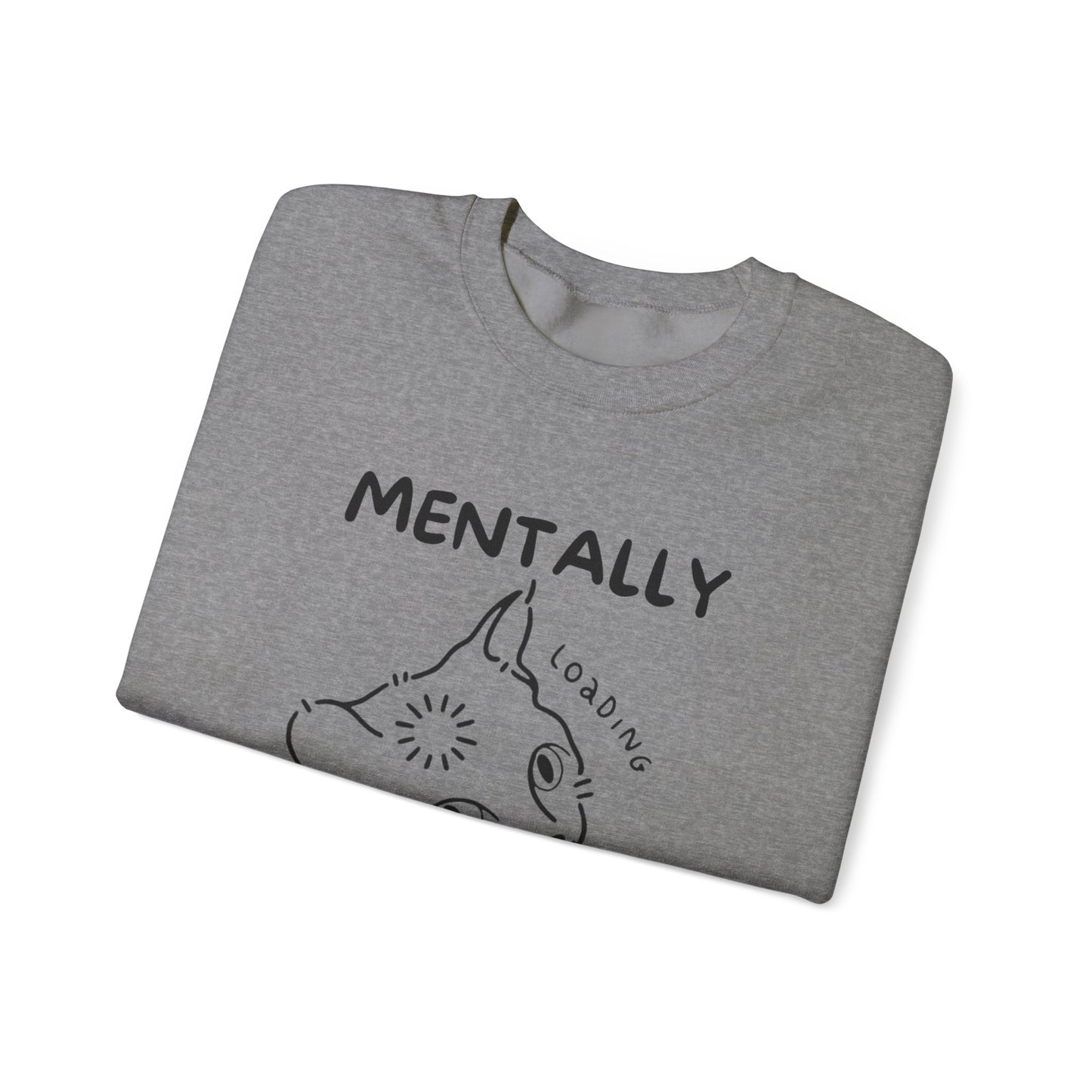 Mentally Challenged Cat Crewneck Sweatshirt - Unisex Heavy Blend™