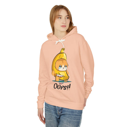 Funny Banana Oops!! Unisex Lightweight Hooded Sweatshirt