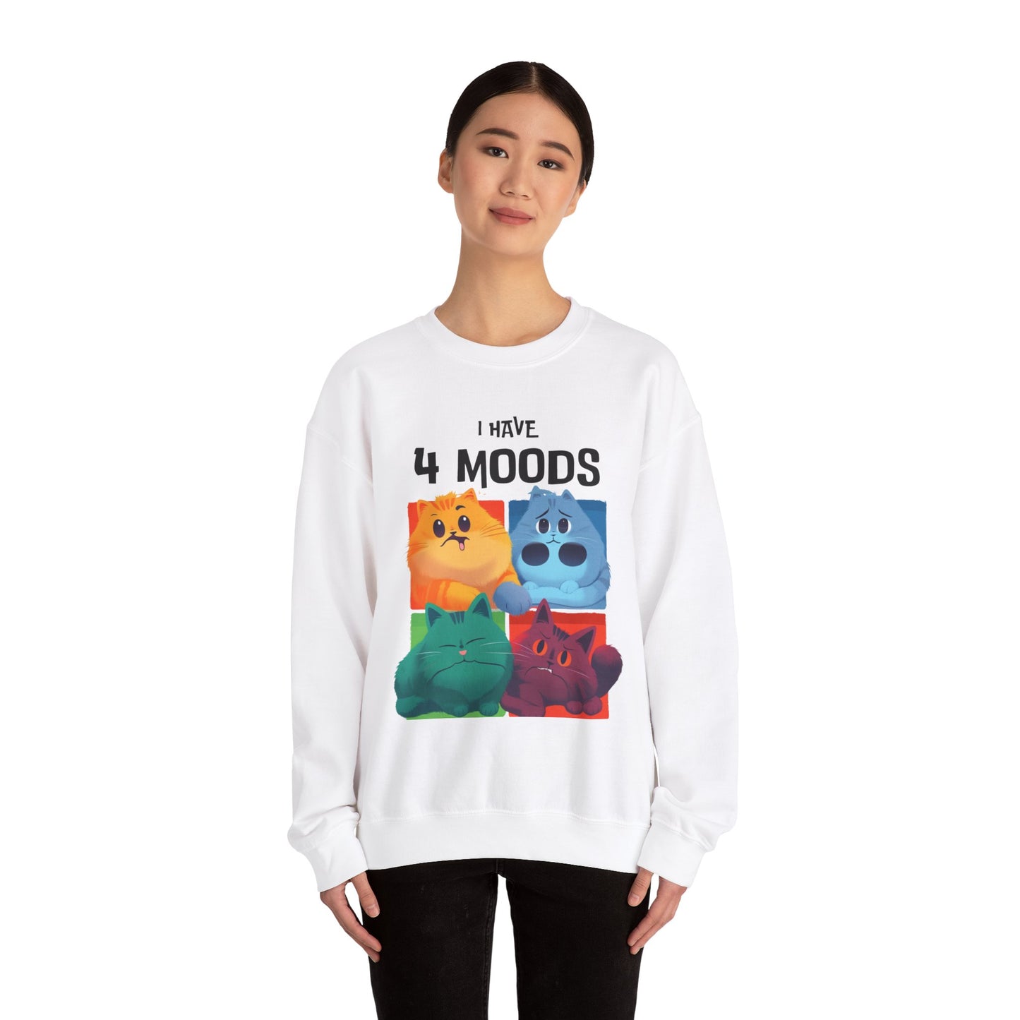 I Have 4 Moods Sweatshirt - Unisex Heavy Blend™ Crewneck - Perfect for Pet Lovers