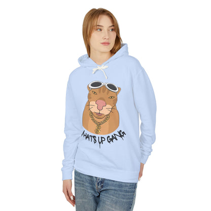 Cool Cat Unisex Lightweight Hooded Sweatshirt - Stylish & Fun Design