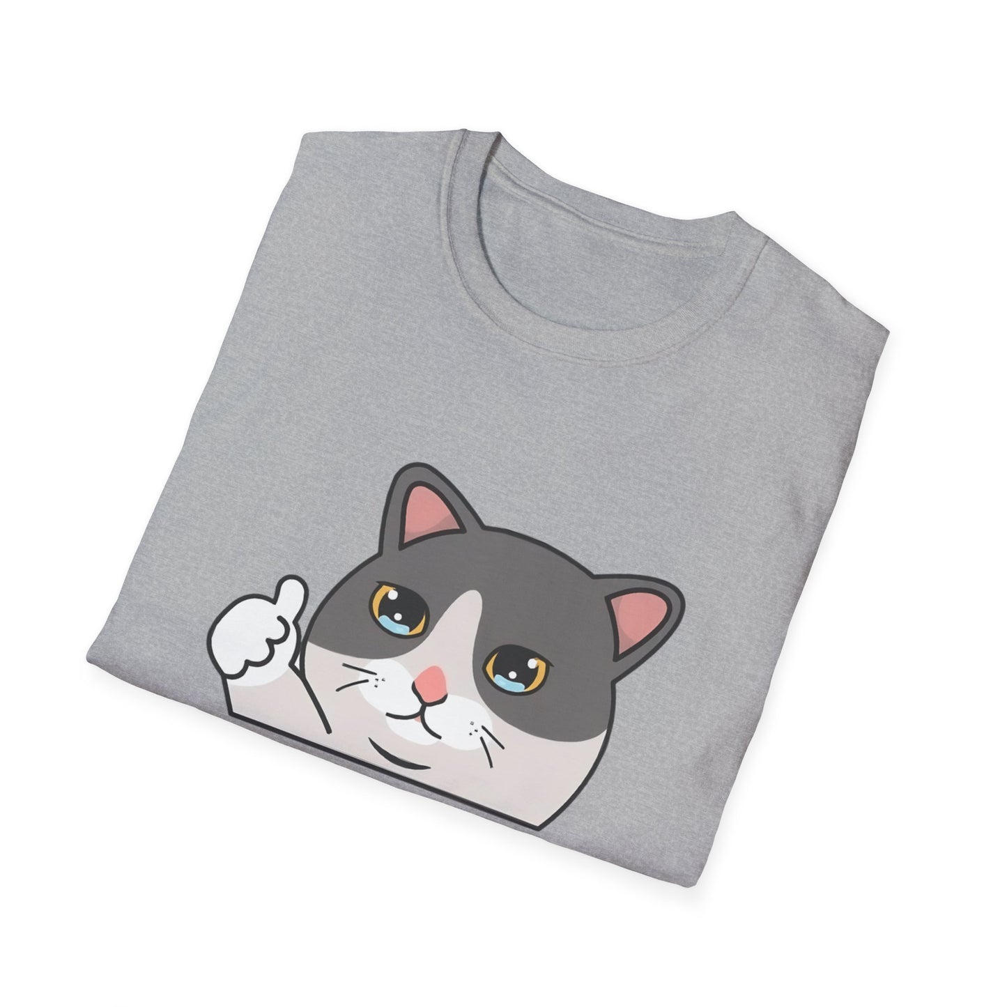 Cute Cat 'Bad Day' Unisex Softstyle T-Shirt - Perfect for Cat Lovers!