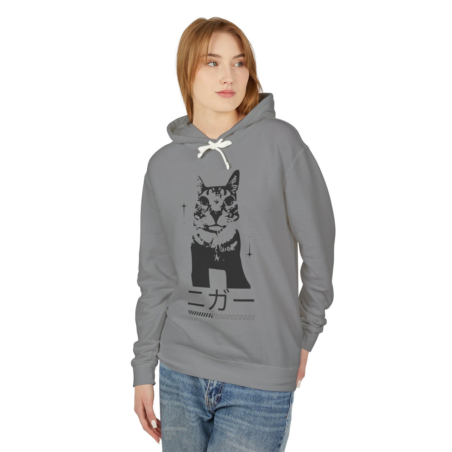 Trendy Cat Graphic Unisex Lightweight Hoodie