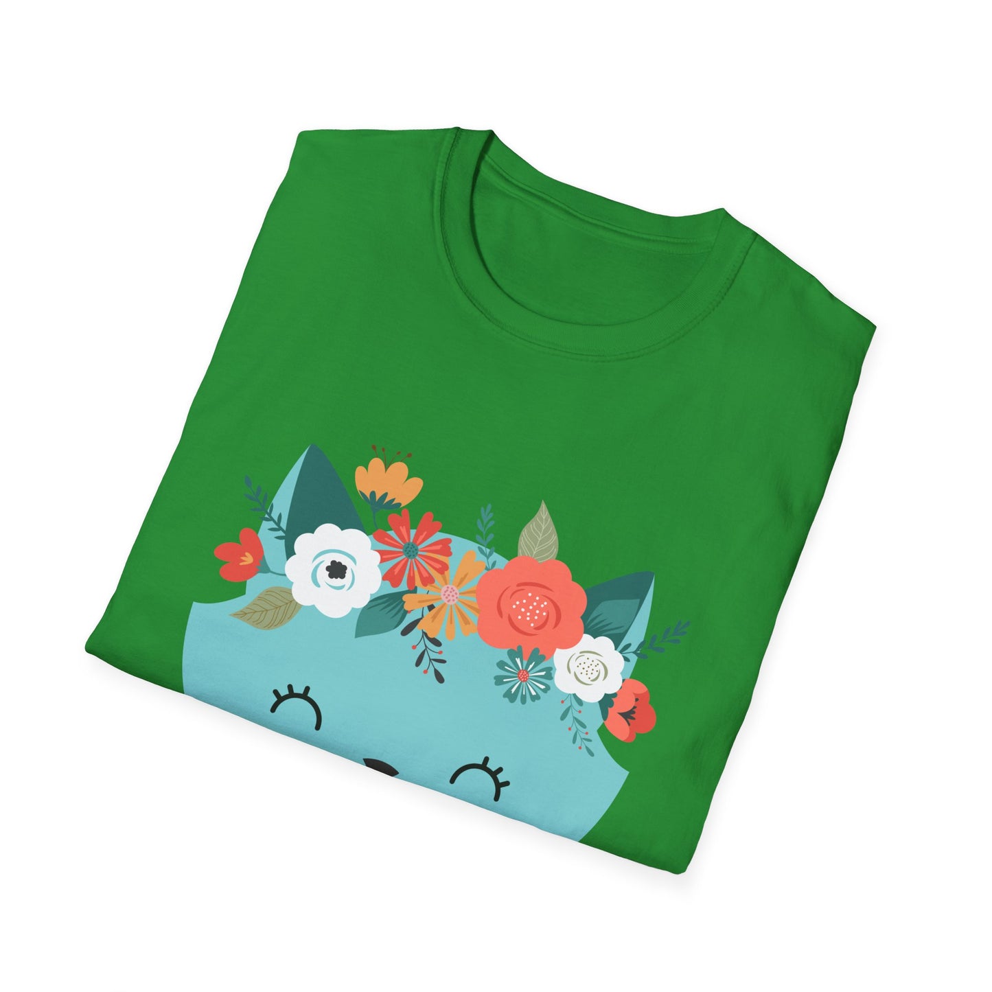 Floral Cat Graphic T-Shirt - 'Hate You All' Cute Unisex Tee