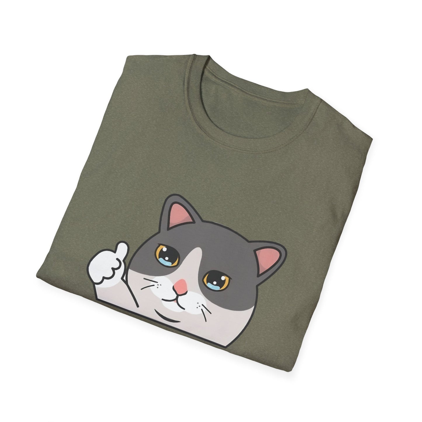 Cute Cat 'Bad Day' Unisex Softstyle T-Shirt - Perfect for Cat Lovers!