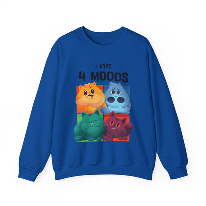 I Have 4 Moods Sweatshirt - Unisex Heavy Blend™ Crewneck - Perfect for Pet Lovers