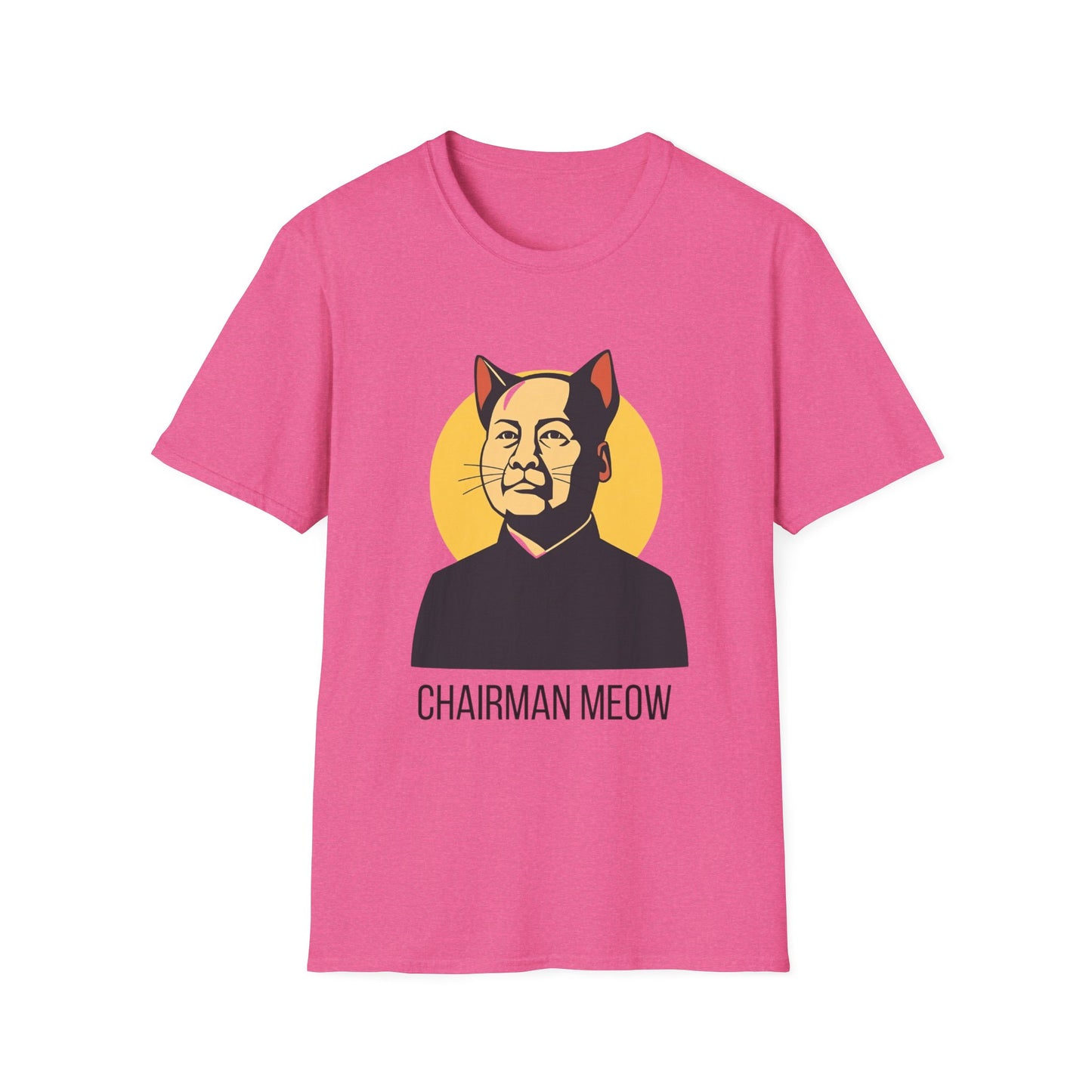 Chairman Meow Unisex Softstyle T-Shirt - Fun Cat Humor Tee for Cat Lovers