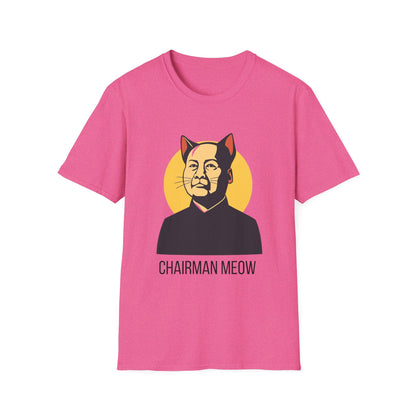Chairman Meow Unisex Softstyle T-Shirt - Fun Cat Humor Tee for Cat Lovers