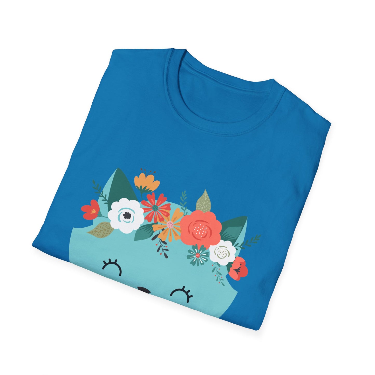 Floral Cat Graphic T-Shirt - 'Hate You All' Cute Unisex Tee