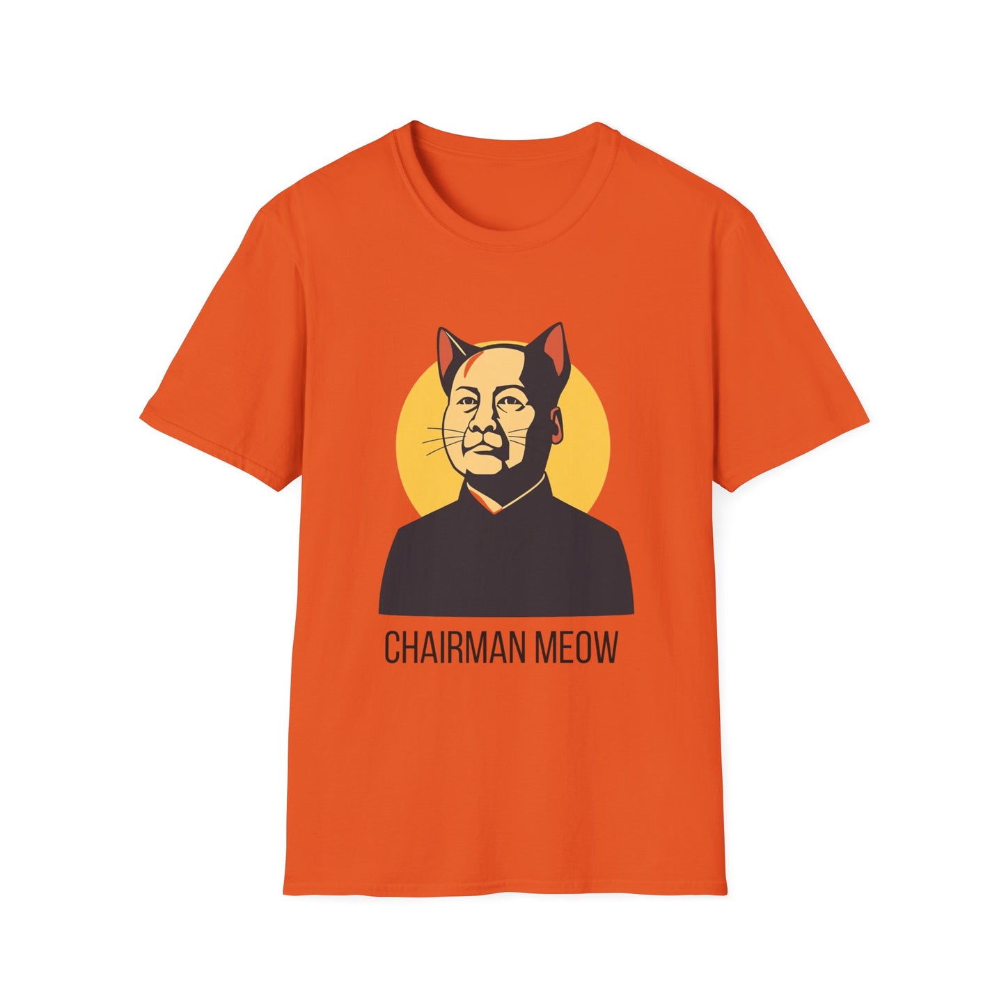 Chairman Meow Unisex Softstyle T-Shirt - Fun Cat Humor Tee for Cat Lovers