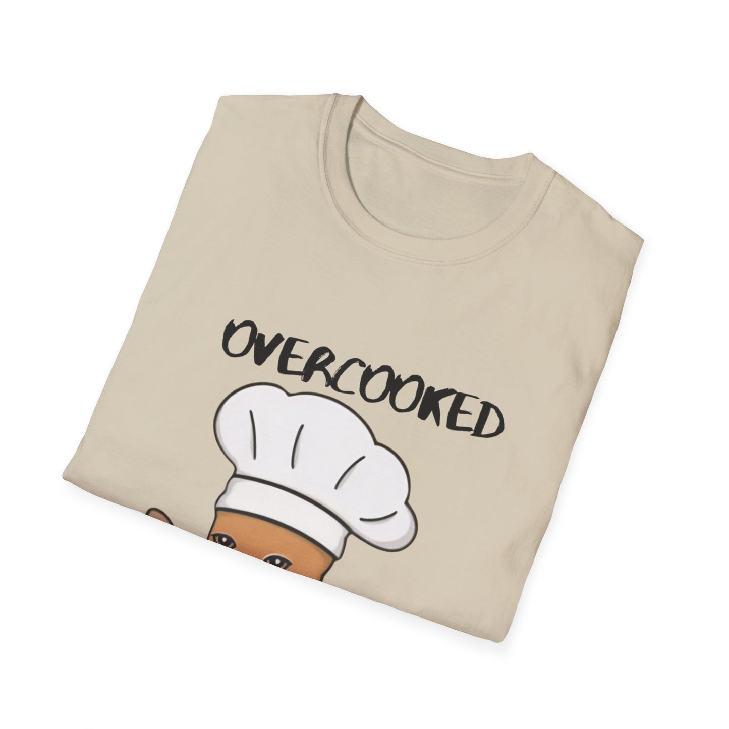 Funny Chef Cat T-Shirt - "Overcooked Kitchen Burned" - Unisex Softstyle