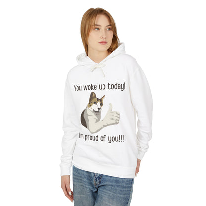 Proud of you Kitty Unisex Lightweight Hooded Sweatshirt