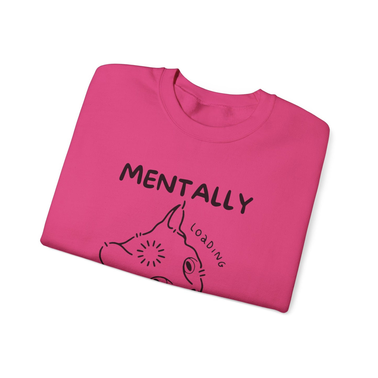 Mentally Challenged Cat Crewneck Sweatshirt - Unisex Heavy Blend™