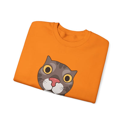 "Did Someone Say Food?" Funny Cat Sweatshirt - Unisex Heavy Blend Crewneck