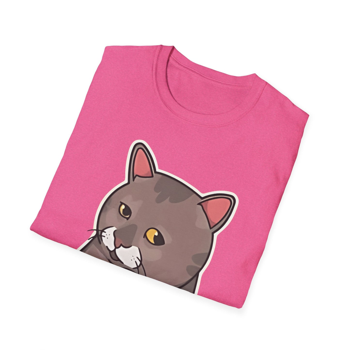 "Me When They Start Small Talk" | Funny Cat Graphic T-Shirt  | Unisex Softstyle Tee