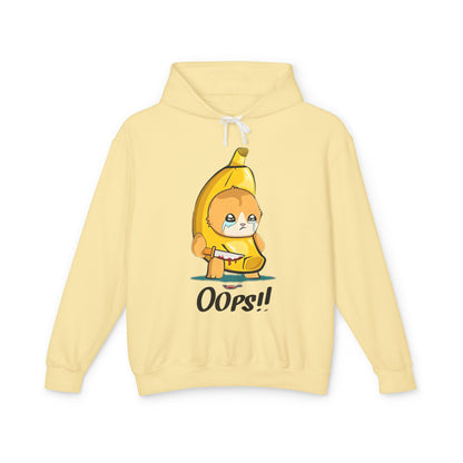 Funny Banana Oops!! Unisex Lightweight Hooded Sweatshirt