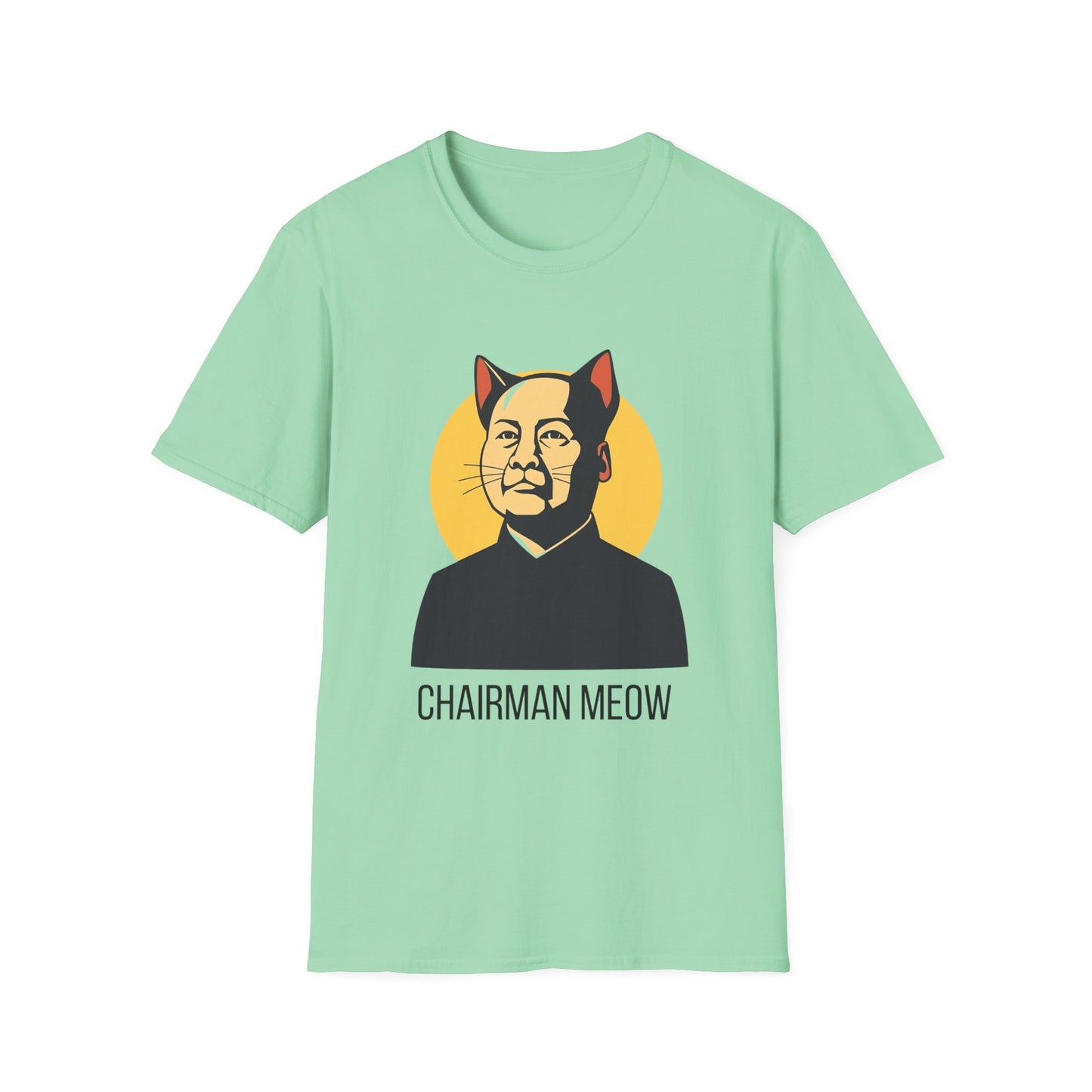 Chairman Meow Unisex Softstyle T-Shirt - Fun Cat Humor Tee for Cat Lovers