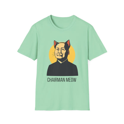 Chairman Meow Unisex Softstyle T-Shirt - Fun Cat Humor Tee for Cat Lovers