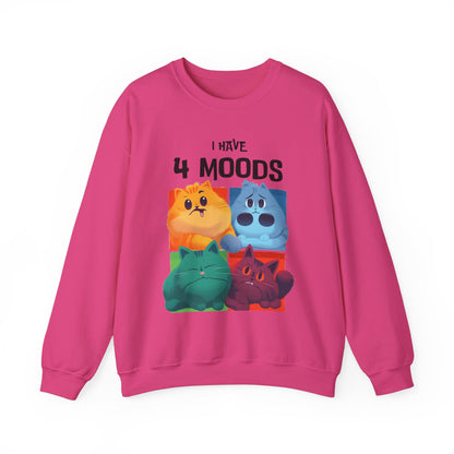 I Have 4 Moods Sweatshirt - Unisex Heavy Blend™ Crewneck - Perfect for Pet Lovers